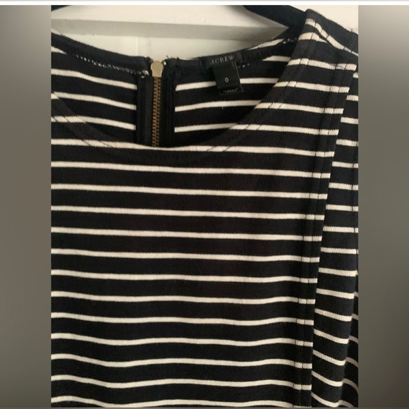 J.Crew Black and White Striped Dress Sz 0 - Picture 4 of 4